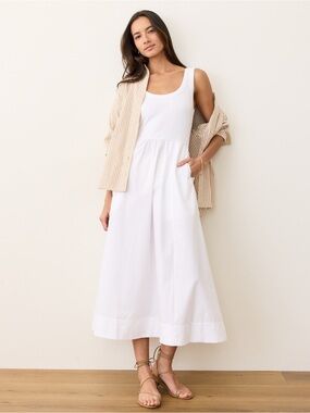 BRAND NEW Marine Layer Lexi White Tank Dress